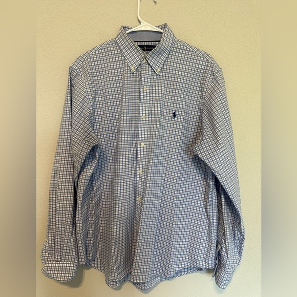 Ralph Lauren Other - Ralph Lauren Oxford Button Down Shirt Mens Size XL  Work Non-Iron Check Blue